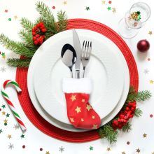 Žepek za pribor, božična kapa/nogavica, 14cm