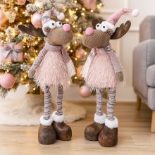 Jelenček, božična dekoracija z 40 LED, na baterije, 18X45cm