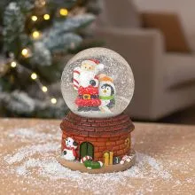 Snežna krogla, božični motiv, polimasa, 4.5cm, sort.