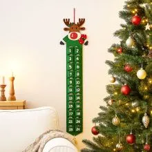 Adventni koledar z zvončkom, filc, 93cm, sort.