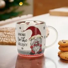 Lonček, božični motiv, 370ml, porcelan, sort.