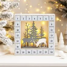 Adventni koledar, srnjaki, MDF, 26x26x5cm