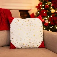 Vzglavnik, božični motiv - zvezde, poliester, 42x42cmC