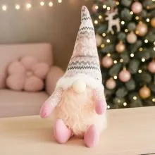 Palček brez okic, roza, poliester, 30x14cm