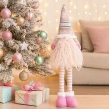 Palček brez rokic, stoječ, roza, s teleskopskimi nogami, poliester, 52x14cm