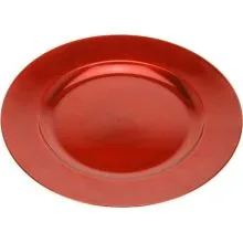Dekorativni krožnik - rdeč, 25 cm