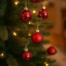 Kroglice božične rdeče, 24/1, 2.5cm