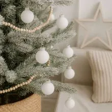 Kroglice božične bele, 24/1, 2.5cm