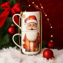 Set 2 skodelic, božični motiv, porcelan, 265ml