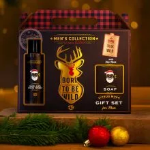 Darilni set za moške  MEN'S COLLECTION WINTER EDITION, božični, (150ml šampon za lase in telo, 100g tdo milo, 115ml prisrčnica), z vonjem Citrus Musk, v darilni škatli