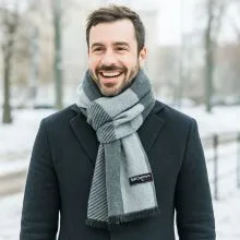 Šal zimski, moški, kašmir, 65% poliester, 35% viskoza, sort.
