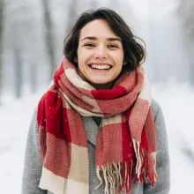 Šal zimski, ženski, kašmir, 100% poliester, LUXE EDITION, sort.