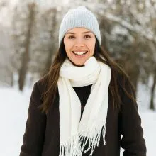 Šal zimski, ženski, kašmir, 100% poliester, LUXE EDITION, enobarven, sort.