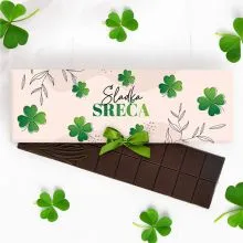 Čokolada, SLADKA SREČA, deteljice, temna čokolada, 100 g