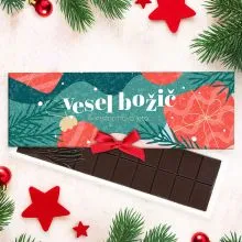 Čokolada, VESEL BOŽIČ&SREČNO NOVO LETO, temna čokolada, 100 g