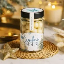 Dražeji v steklenički, ČAROBNI BISERI, lešniki v medeni čokoladi, 125 g