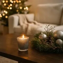 Stojalo za čajno svečko, stekleno, 8cm