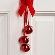 Viseča dekoracija za na vrata, rdeči kraguljčki, 45cm