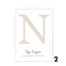 Personalizirana grafika ob rojstvu Vesela črka