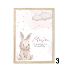 Personalizirana grafika ob rojstvu Zajček dolgouhček