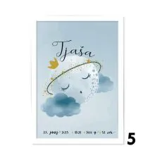 Personalizirana grafika ob rojstvu Lunica zaspanka