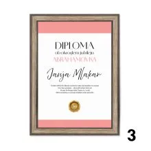 Personalizirana diploma za abrahamovko