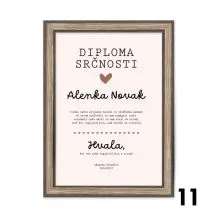 Personalizirana diploma Diploma srčnosti za vzgojiteljico