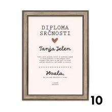 Personalizirana diploma Diploma srčnosti za učiteljico