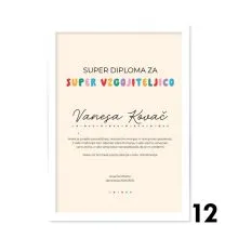 Personalizirana diploma Diploma za super vzgojiteljico/vzgojitelja