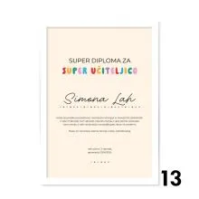 Personalizirana diploma Diploma za super učiteljico/učitelja
