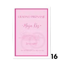 Personalizirana diploma ob dekliščini