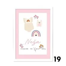 Personalizirana grafika ob rojstvu Za punčko