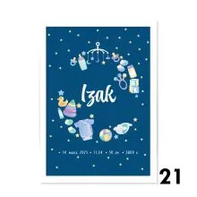 Personalizirana grafika ob rojstvu Zvezdnato nebo - za fantka