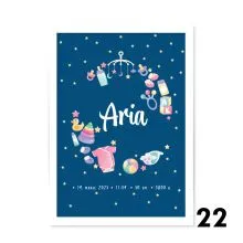 Personalizirana grafika ob rojstvu Zvezdnato nebo - za punčko