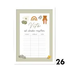 Personalizirana grafika ob rojstvu Oh kako rastem - za fantka