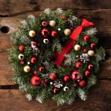 Božične kroglice za dekoracijo, rdeče, 10/1, 20mm