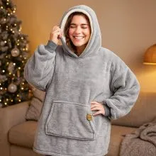 Pulover s kapuco - Hoodie Solid Color, XXXL, UNI, 100% poliester - mehka flanela , one size, sort.