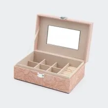 Kovček za nakit, z ogledalom, 20x14x7.5cm, sort.