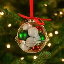 Kroglice božične, barvne, 12/1, 3cm