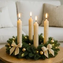 Sveča koničasta, peščena, vonj indijska svila, 20cm