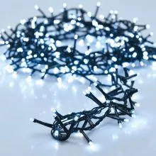 Lučke božične, za notranjo in zunanjo uporabo, veriga, 1250LED, bele, 8 funkcij, 25m+3m