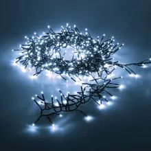 Lučke božične, za notranjo in zunanjo uporabo, veriga, 192LED, bele, 8 funkcij, 2.4+3m