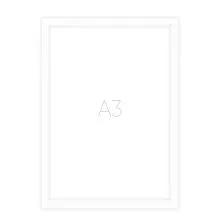 Okvir za sliko 12x16, lesen, bel, 29.7x42cm