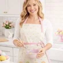 Predpasnik ženski, velikonočni motiv - pirhi, bombaž, 60x48cm