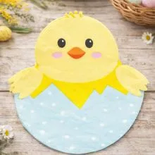 Serviete velikonočne, piščanček v jajci, 20kom, 33x33cm