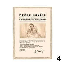 Personalizirana ilustracija v obliki časopisa Najboljša mama