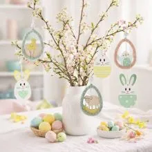 Obesek velikonočni, MDF, 4.3x7x6.3cm, sort.