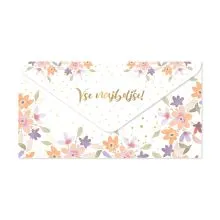 Kuverta darilna, Vse najboljše, za denar, 20x10.5cm