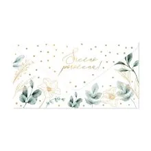 Kuverta darilna, poročna, Srečno poročena, za denar, 20x10.5cm