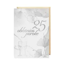 Voščilnica, obletnica poroke, 25. obletnica poroke, srebrna